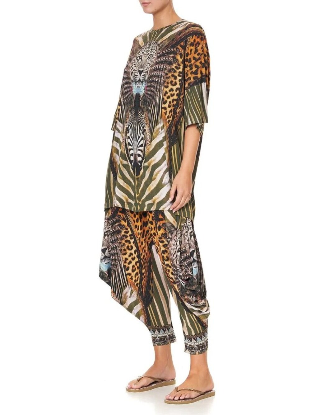 Camilla Nine Lives Wrap Harem Pants Size 10 Medium - Picture 7 of 14